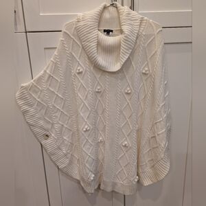 Talbots Aran-stitched Knit Poncho